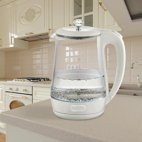 Електрочайник 1,7л 1850-2200W скло (диск) білий MR-052-WHITE Maestro Житомир