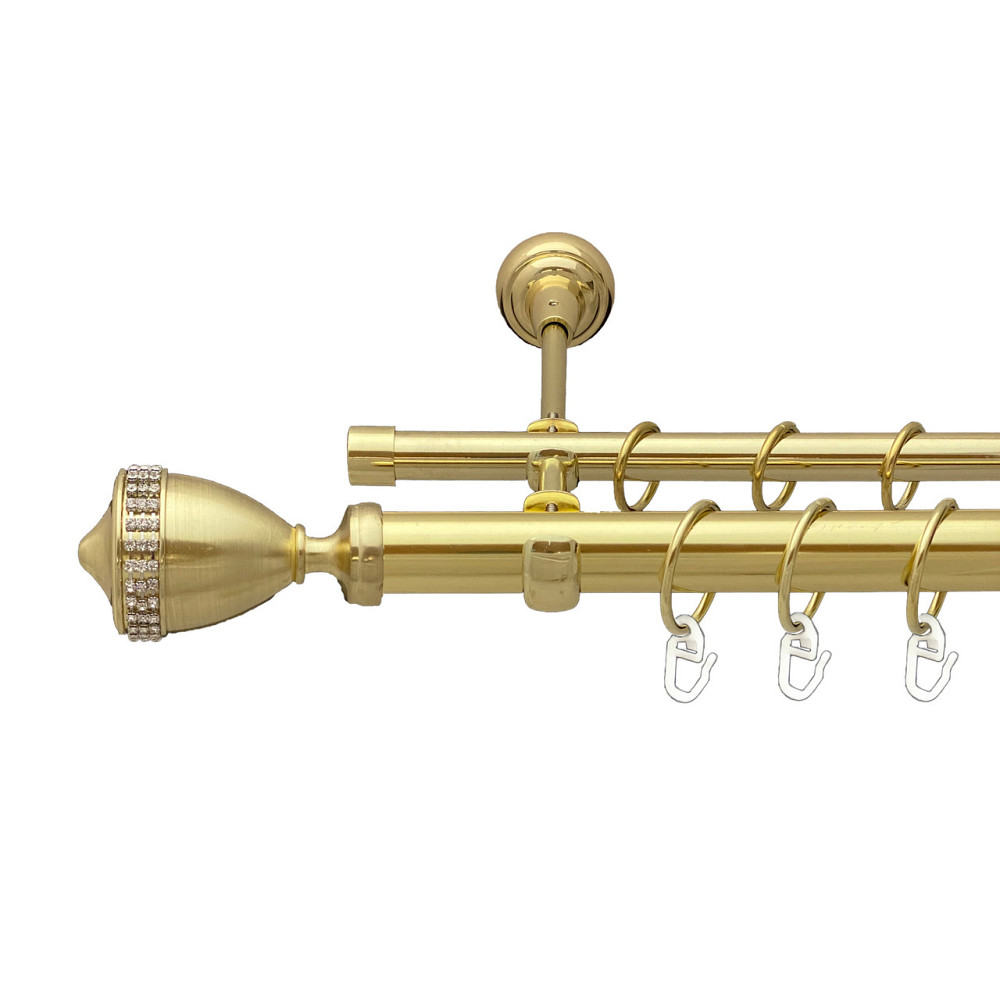 Карниз Orvit Етернія металевий дворядний відкритий Золото 25\19 мм 200 см (00-00012799) Львів - фото 1