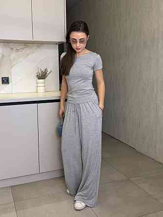 Жіночий базовий прогулянковий костюм, двойка турецький трикотаж віскоза Меланж, 46/48 Одеса