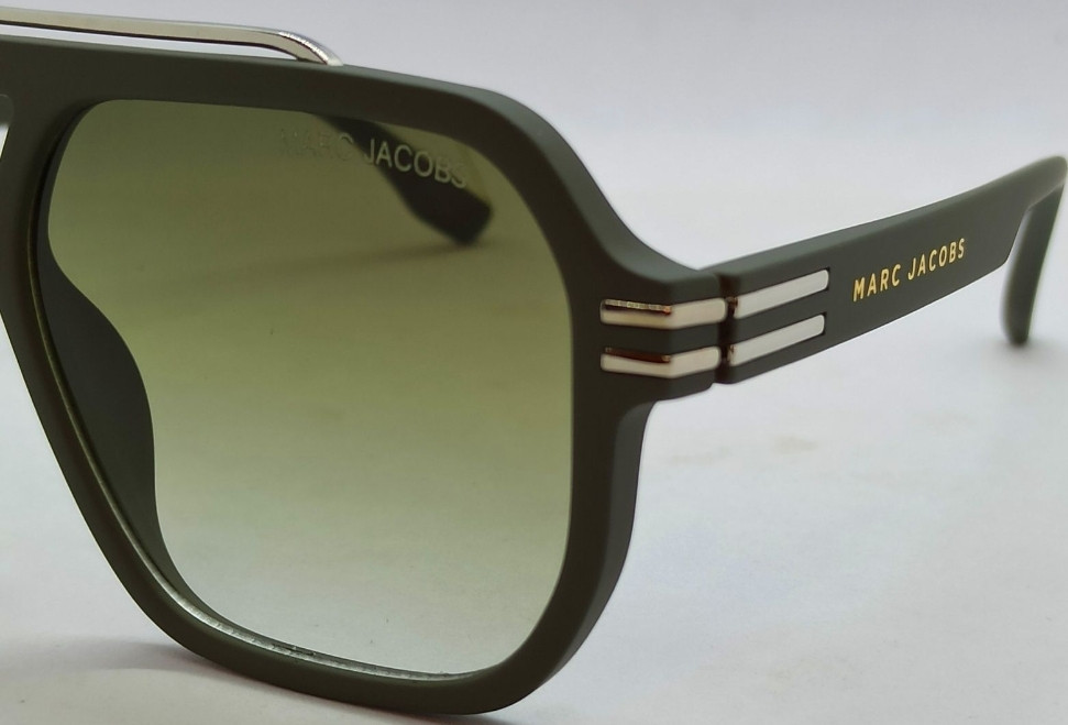 Брендові класичні чоловічі окуляри зелений градієнт у зеленій оправі. Київ - фото 3