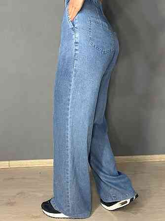 Джинсы женские Yingguoxiang 36-2 палаццо тенсель тонкие на резинке синие, синий, 25, 25, 67 см, 93 см Киев