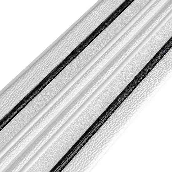 Плінтус РР самоклеючий 2300х140х4мм Білий з чорною смужкою (D) SW-00001810 Дніпро