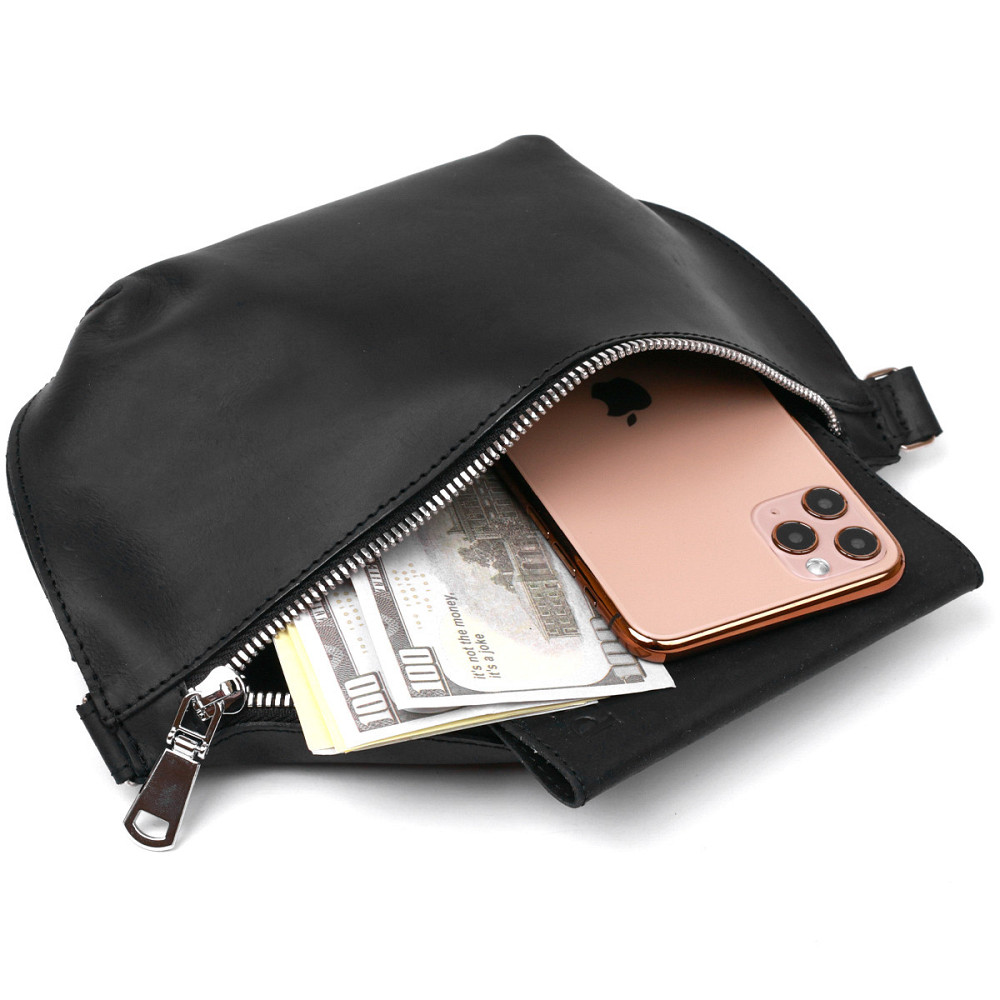 Стильна вінтажна жіноча бананка Shvigel 16394 Чорний Київ - фото 6