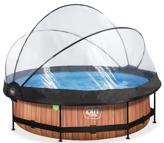 Басейн EXIT круглий з куполом 300 х 76 см у кольорі Wood Київ