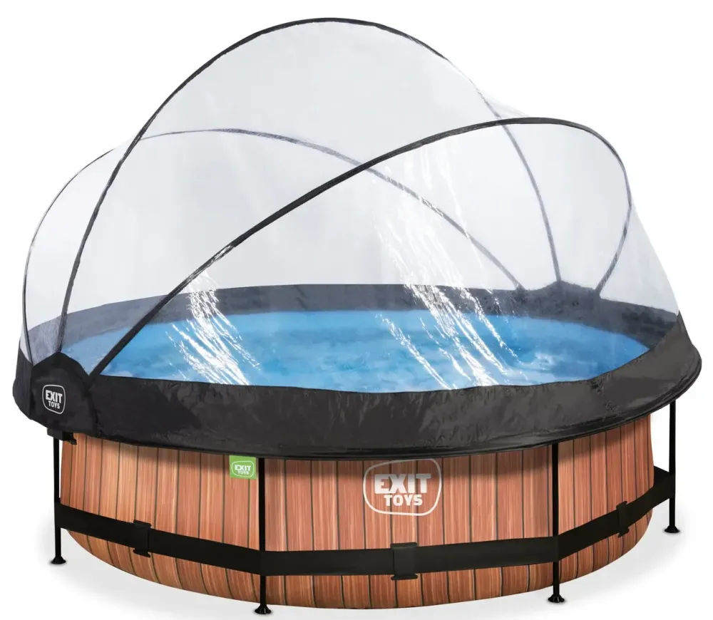 Бассейн EXIT круглый с куполом 300 х 76 см в цвете Wood Київ - фото 2