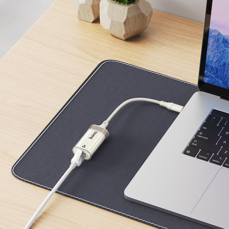 Кабель-переходник HOCO UA41 UA41B Crystal Type-C ethernet adapter(100 mmbps) apricot Киев - изображение 7
