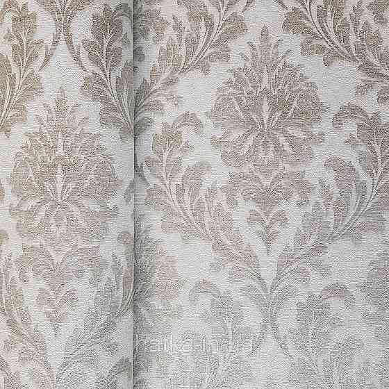 Обои виниловые на флизелине Rasch Raymond 1.06х10 вензель серебристый на светло сером 957037 Киев