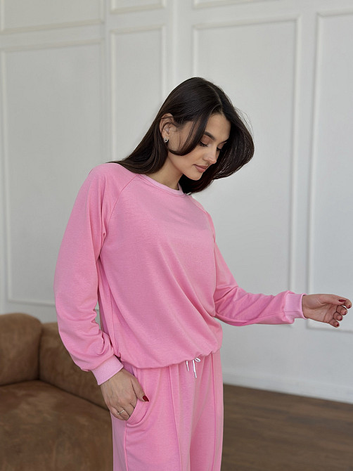 Свитшот женский однотонный Розовый 50/52 Харьков - изображение 7