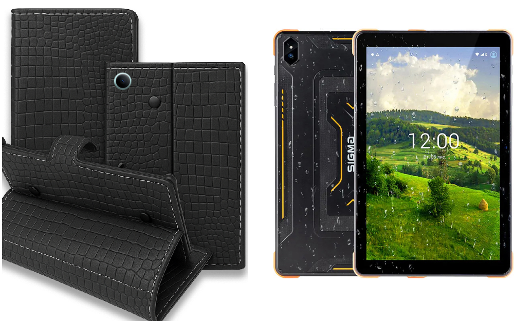 Книжка-трансформер для планшета Sigma mobile Tab A1035 Max, колір Black Krokodil Black Київ - фото 1