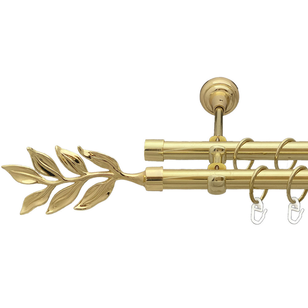 Карниз Orvit Лавр металевий дворядний відкритий Золото 19\19 мм 300 см (00-00013121) Львів - фото 1