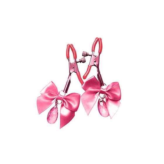 Затискачі для сосків з регулюванням Art of Sex - Flirty Bow, колір рожевий Sex Aura Київ