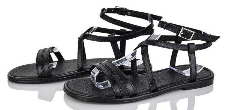 Mermaid Босоніжки жіночі чорні Mermaid 343 літні з натуральної шкіри / Шкіряні босоніжки на низ Коломыя - изображение 2