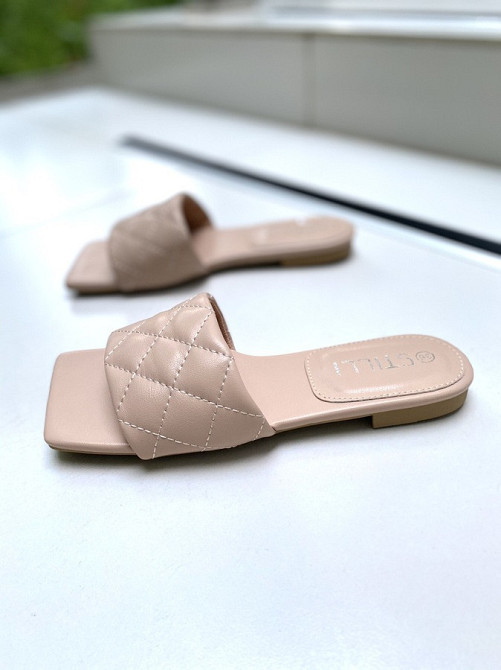 Stilli Модні шльопанці жіночі, штучна шкіра, бежеві на низькому ходу STILLI L109-2 р. 36, 37, 3 Коломыя - изображение 8