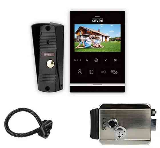 Комплект домофона 4.3 дюйма з електромеханічним замком на калітку SEVEN KD-7822d Київ