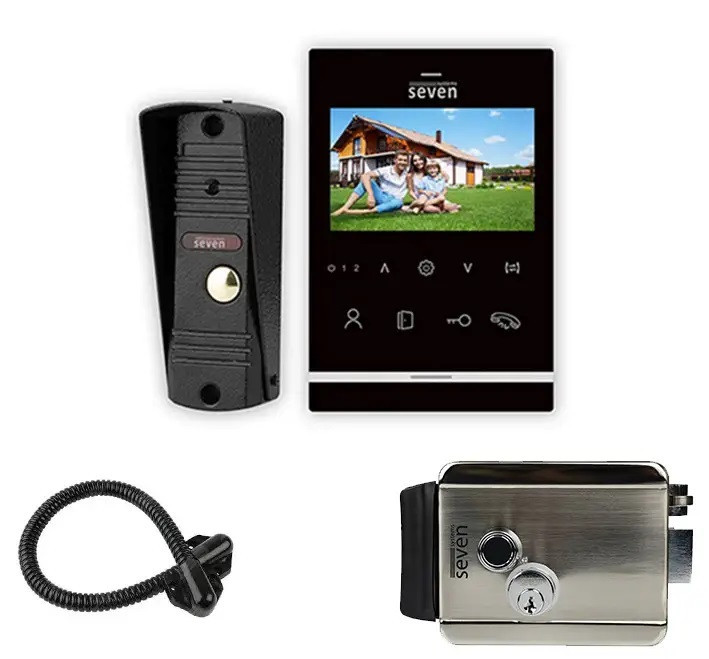 Комплект домофона 4.3 дюйма з електромеханічним замком на калітку SEVEN KD-7822d Київ - фото 2