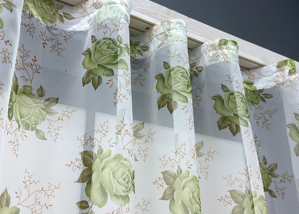 Кухонная арка VR-Textil № 000к белый с салатовым 280х150 см (51-241) Киев - изображение 7