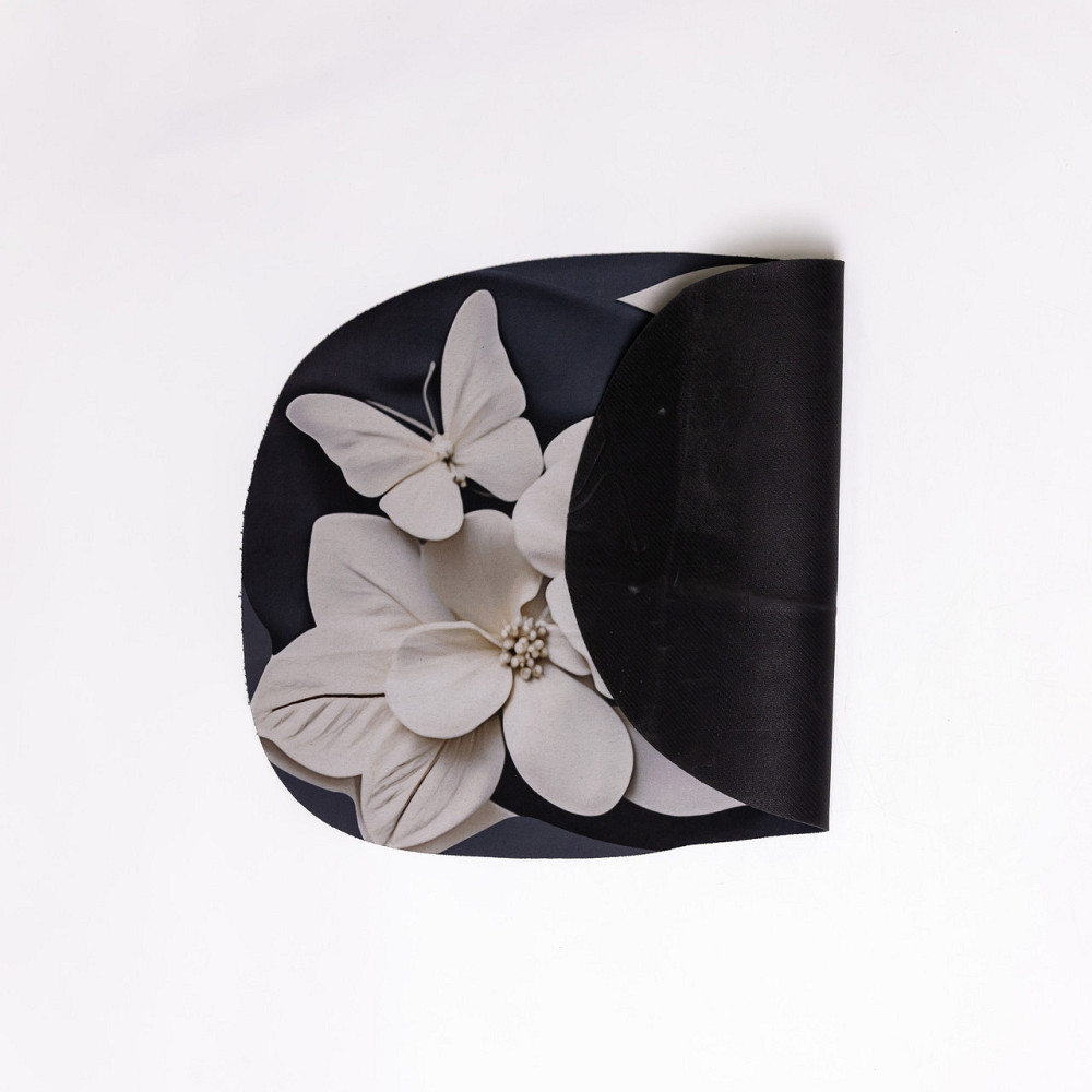 Коврик для ванной комнаты с 3D-эффектом Petal Relief 38*58 см диатомитовый Черный HP-42-38 Киев - изображение 2