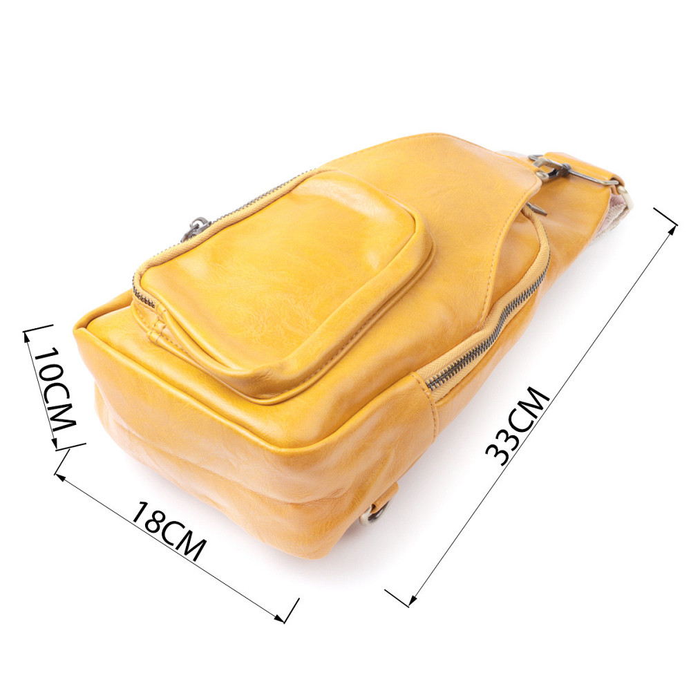 Яскрава жіноча сумка з екошкіри з акцентом на текстильну лямку Vintage 22775 Жовтий Київ - фото 3