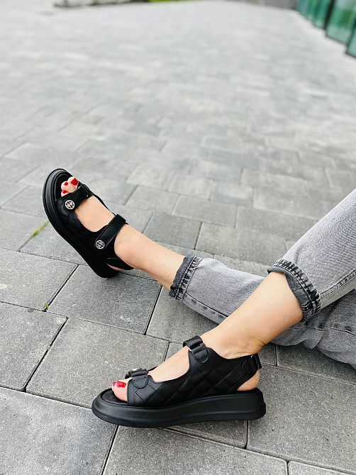 No brend Босоніжки жіночі 424/1 чорні (літо, шкіра натуральна) (5048) Коломыя - изображение 5