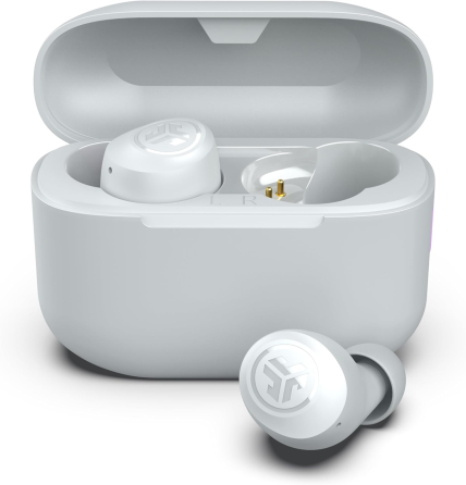 Бездротові навушники JLab Go Air Pop+ White Bluetooth-навушники з мікрофоном акумуляторні вологозахищені Хмарно-білі Київ