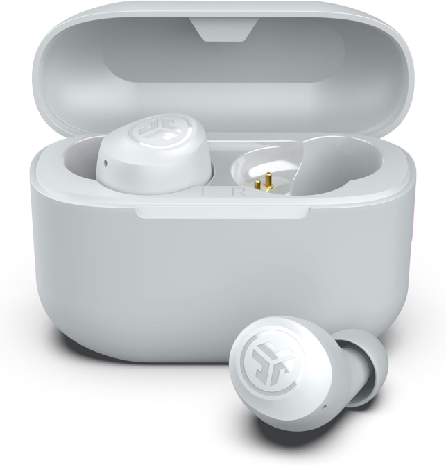 Бездротові навушники JLab Go Air Pop+ White Bluetooth-навушники з мікрофоном акумуляторні вологозахищені Хмарно-білі Київ - фото 2
