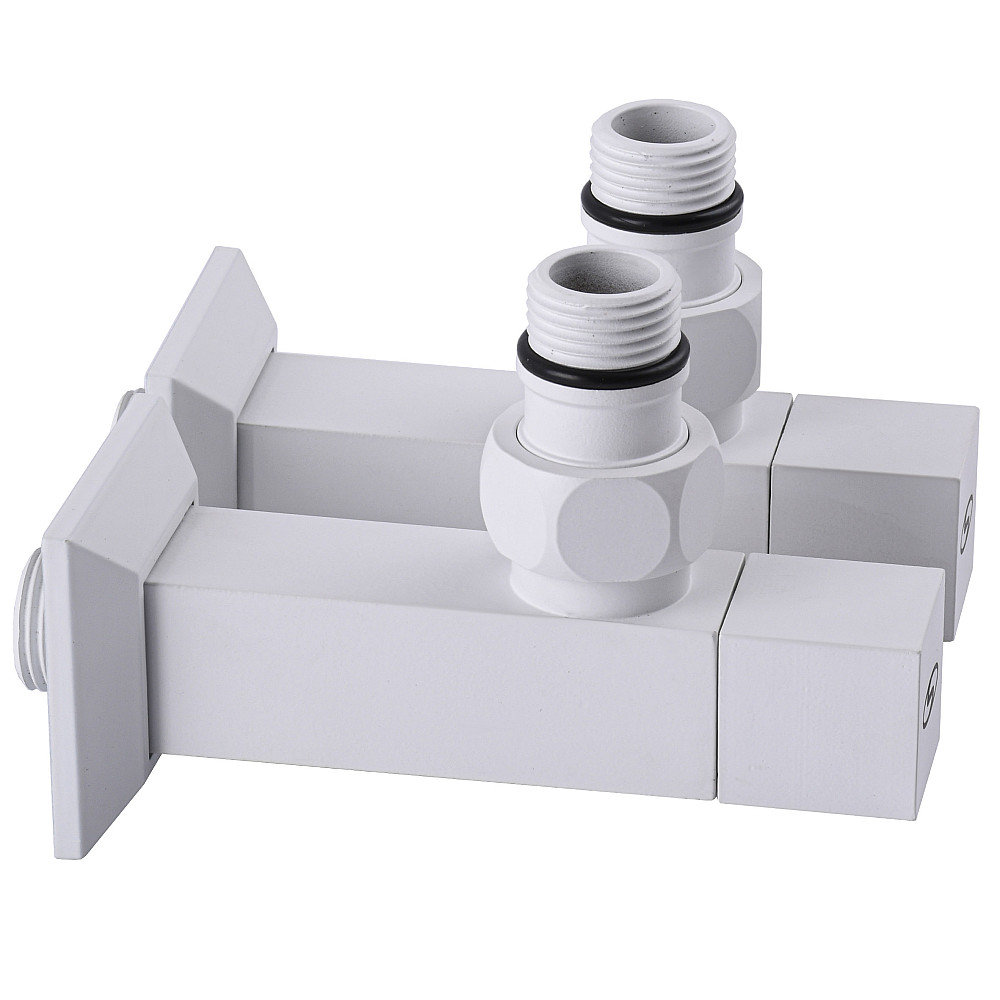 Набір Кран напівобертовий кутовий з американкою SOLOMON LUX 1/2″ CUBE WHITE 8888 (1уп) Луцк - изображение 3
