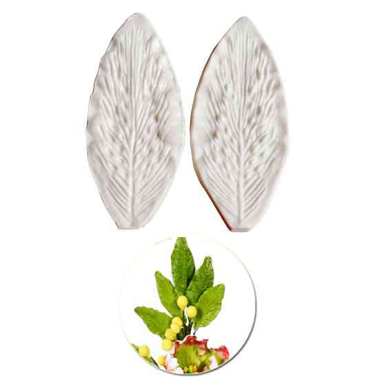 Силіконовий молд Квітковий лист 122 на 53 мм білий Київ