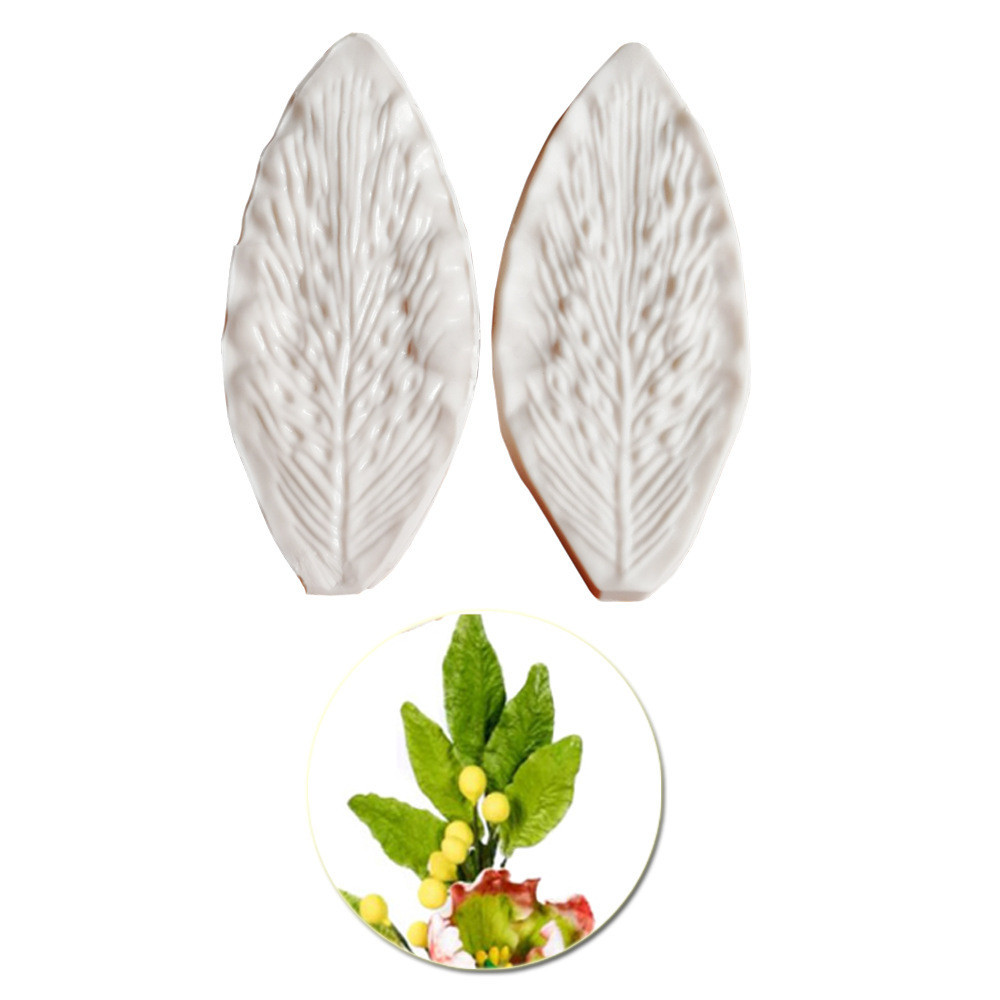 Силиконовый молд Цветочный лист 122 на 53 мм белый Киев - изображение 1