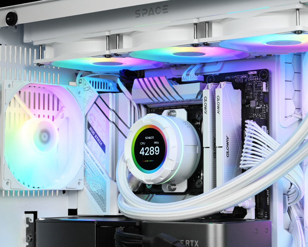 Система водяного охлаження ID-Cooling Space LCD SL360 XE White Білий Харків - фото 18