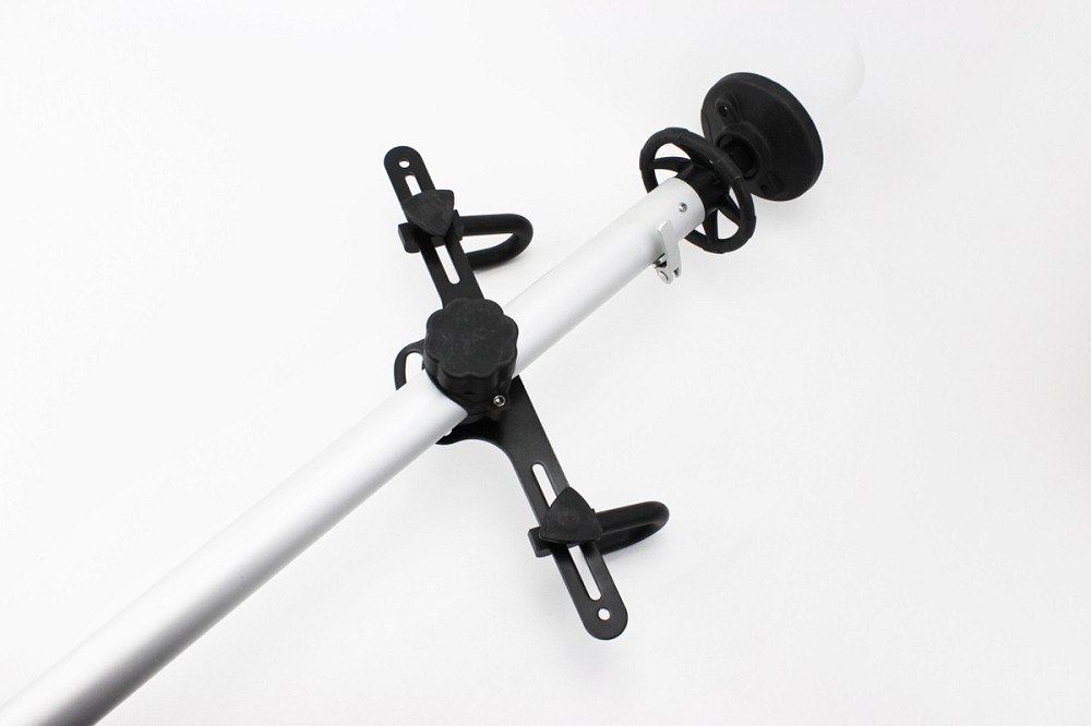 Підставка під 2 велосипеди телескопічна 1,8-3м, регульований кут нахилу велосипеда, алюмінієва, сіра HS-051 Киев - изображение 6