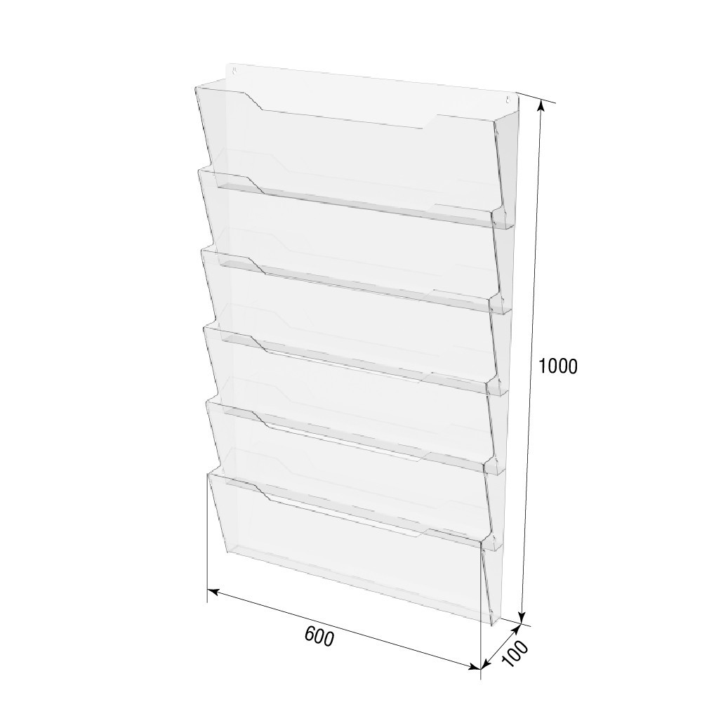 Кишеня буклетниця EKOSTAR 6 ярусна 600х1000 Київ - фото 3