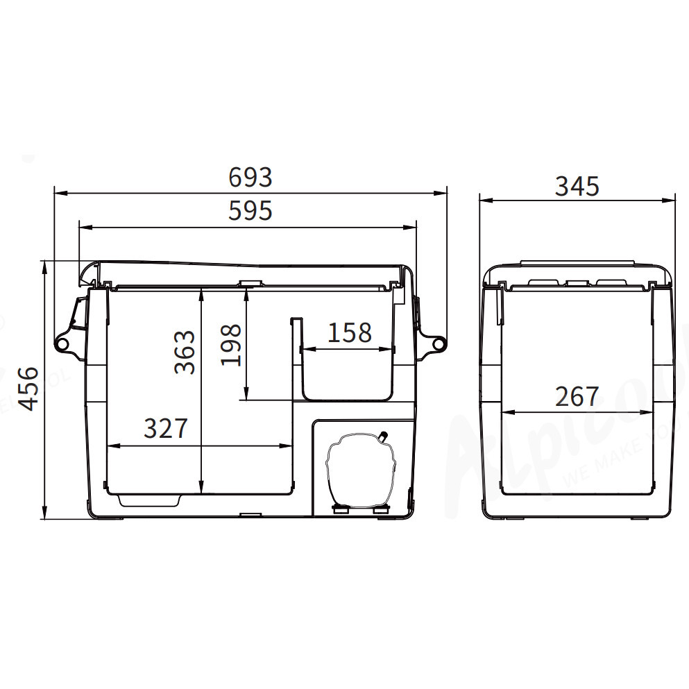 Компрессорный автохолодильник Alpicool CF45 (40 литров). До -20 ℃. Питание 12, 24, 220 вольт Киев - изображение 7