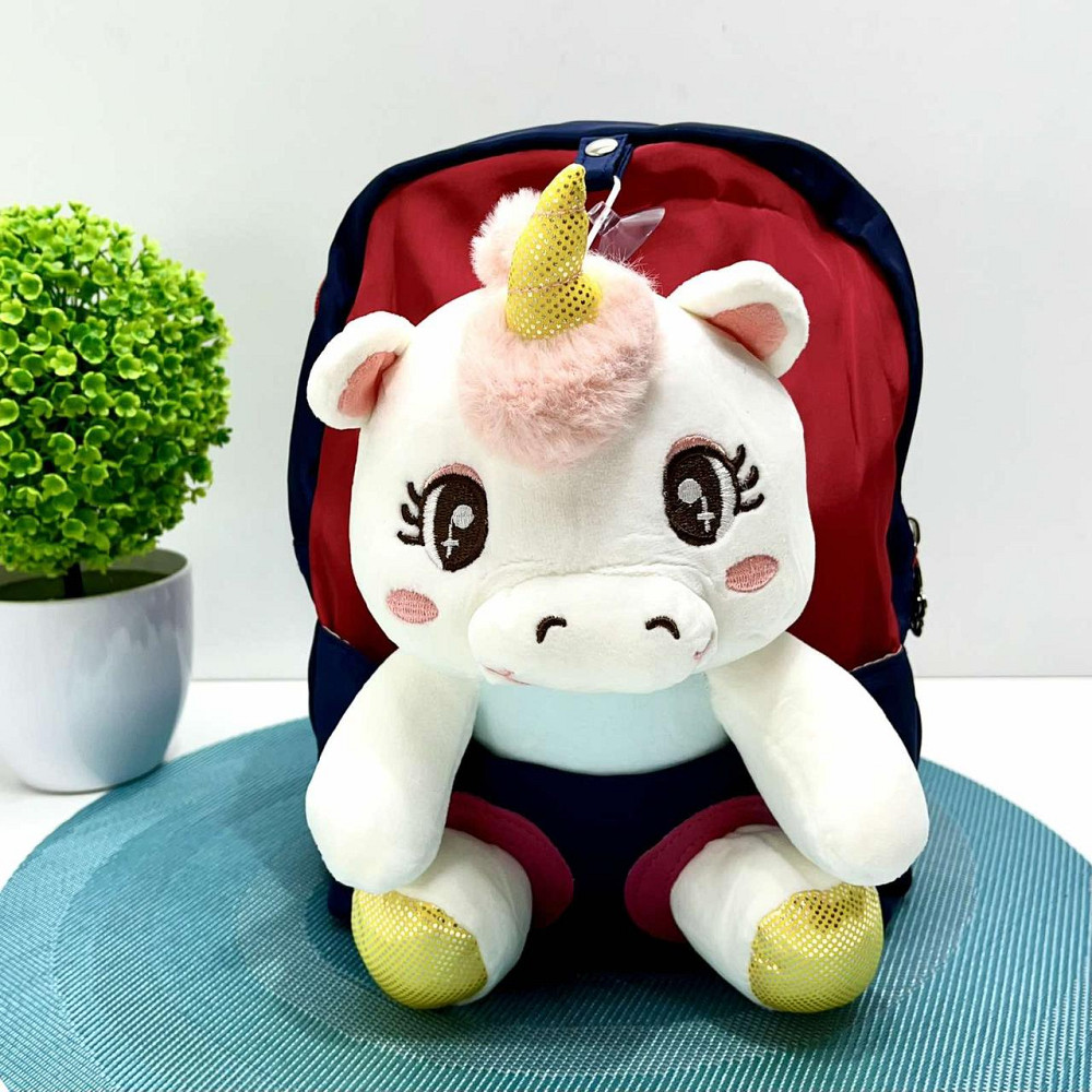 Рюкзак з м'якою іграшкою Єдиноріг 1 відділення 20см Синій (FG24032735B) Чернігів - фото 1