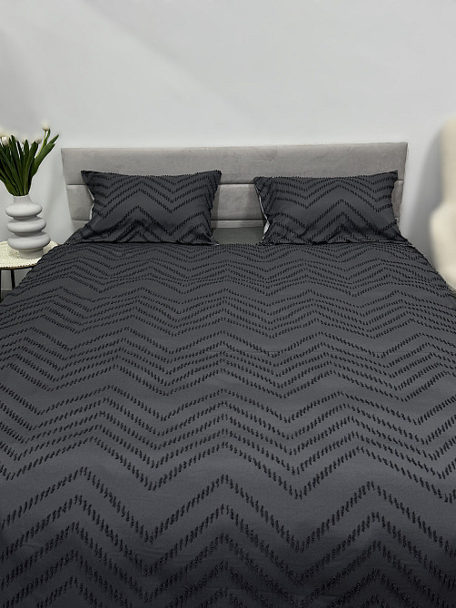 Ecotton Комплект постільної білизни Ecotton Jaquard двоспальний Євро 210х215 сірий Grey Коломыя - изображение 4