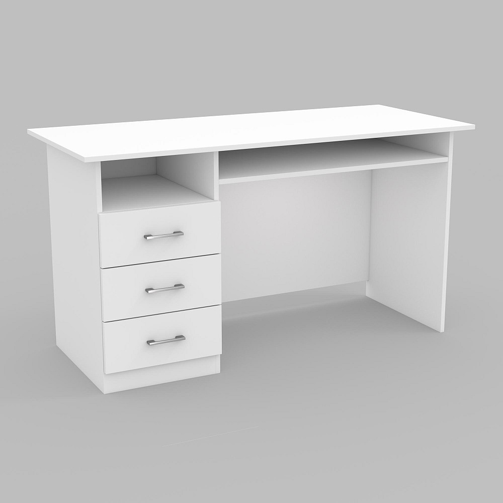 Стіл офісний ОСП-3, Білий, 1400/600/760 Львів - фото 2