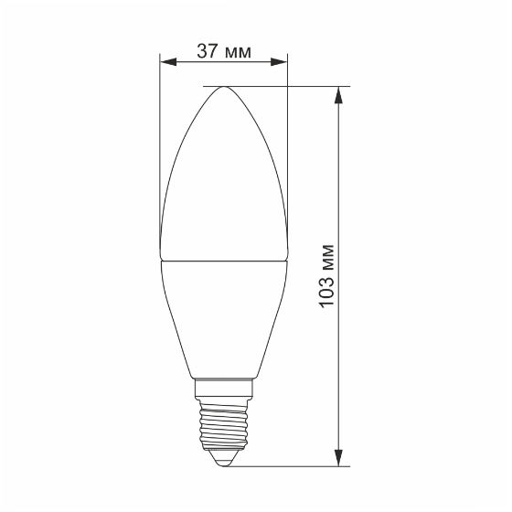 Лампа LED C37e 7W E14 4100 К 220 Videx Житомир