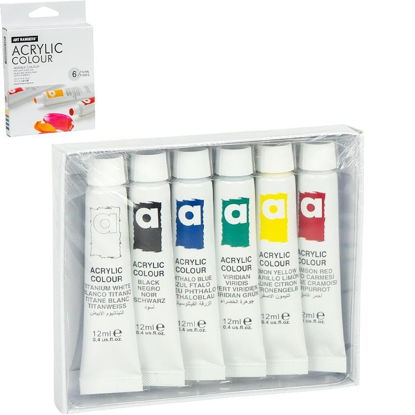 Набір акрилових фарб "Art Ranger Acryliс" PA31.06012A 12 мл 6 кольорів Вінниця - фото 1