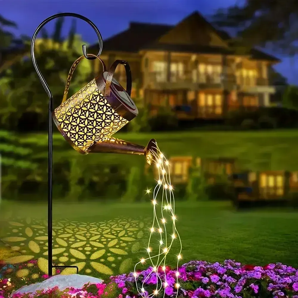 Садовый светильник на солнечной батарее "Лейка" 80см, Fairy lamp / Декоративный LED фонарь для сада Коломыя - изображение 1