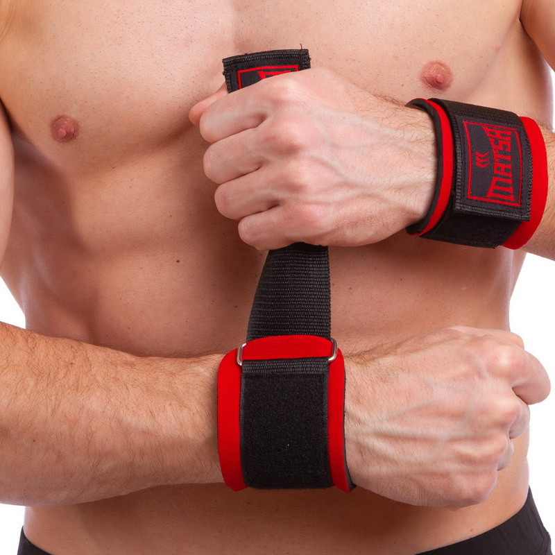 Напульсник для станової тяги MATSA MA-0670 Вишневе - фото 6