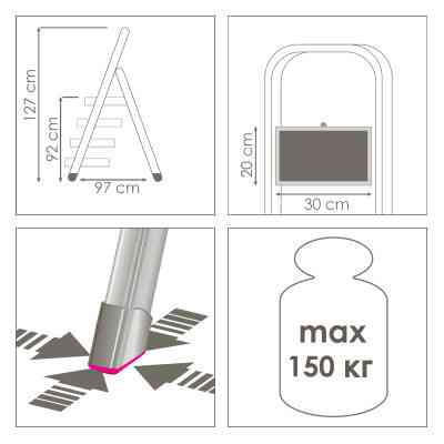 Драбина Eurogold SUPERMAX 2124 (ЕГ-2124) Вінниця