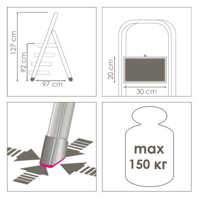 Драбина Eurogold SUPERMAX 2124 (ЕГ-2124) Вінниця - фото 2