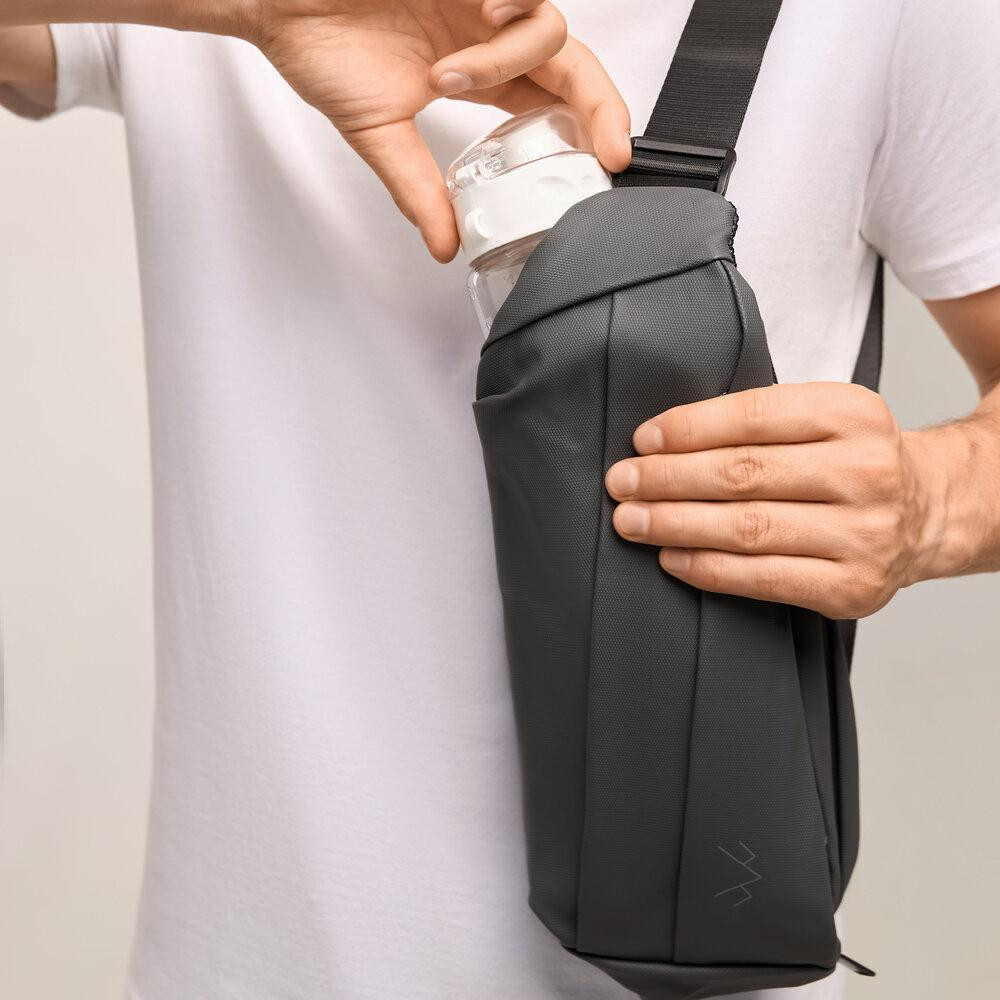 Мужская бананка нейлоновая сумка серая Pobedov Just Киев - изображение 8