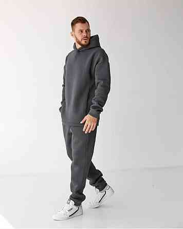 Спортивный мужской теплый костюм на флисе Графитовый 46 Харьков