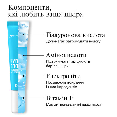 Крем для шкіри навколо очей Neutrogena Hydro Boost Пробуджувальний 15 мл (3574661352527) Вінниця - фото 6