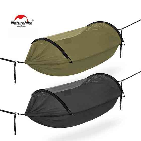 Гамак 3-в-1 з москітною сіткою Naturehike CNH22HJ001, 210T polyester, темно-зелений Київ