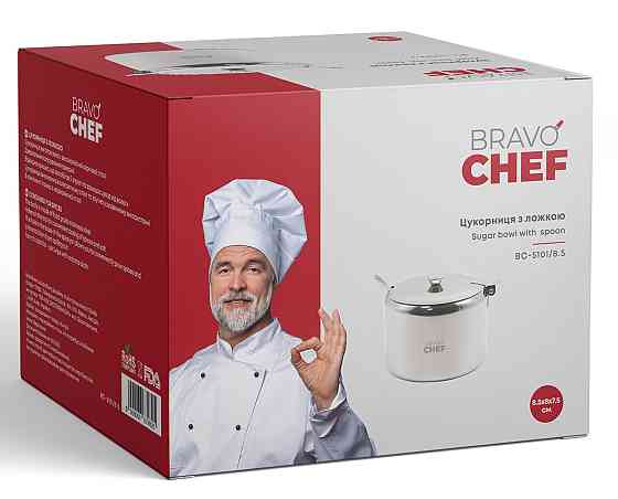 Сахарница Bravo Chef с ложкой (6867982) Киев
