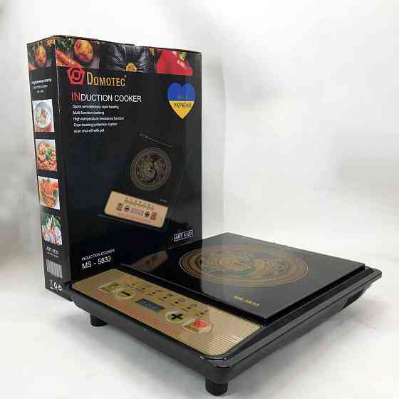 Переносна електрична плита Domotec MS-5833 2000 Вт, Без імпульсна індукційна плита FI-29 Івано-Франківськ
