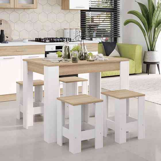 Обідній стіл Еверест СТО-1 110х65х77 см Дуб сонома/Німфея Альба (DTM-071146) Львів