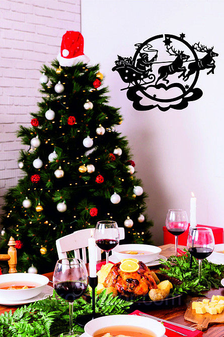 Декоративное настенное Панно «Новый год», Декор на стену 110*80 см, Чёрный Киев - изображение 5