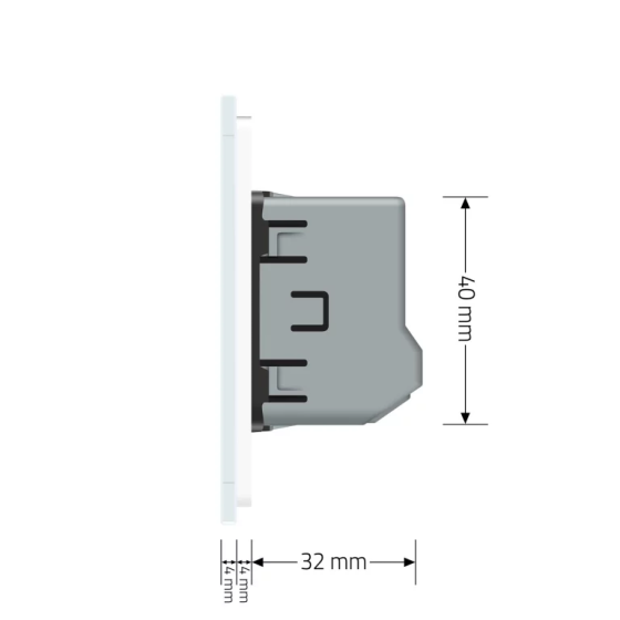 LIVOLO Розумний сенсорний ZigBee вимикач 1 сенсор Livolo білий скло (VL-C7FC1Z-2WP) Коломыя